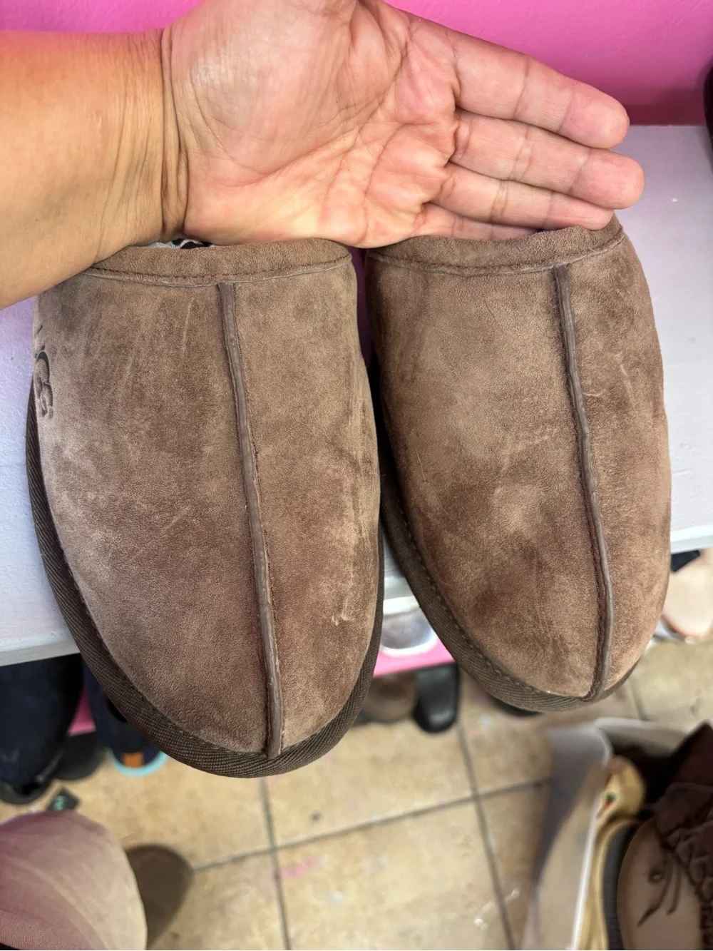 UGG Men's Tan Suede Slip-On Loafers